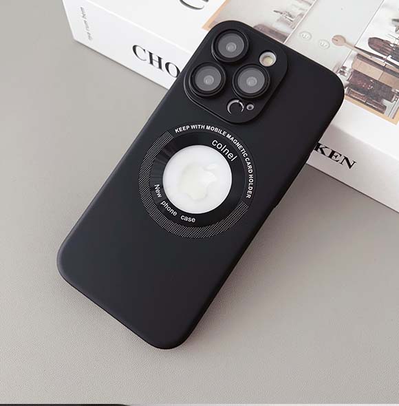 Schwarz Matte Handyhülle für iPhone 14-01